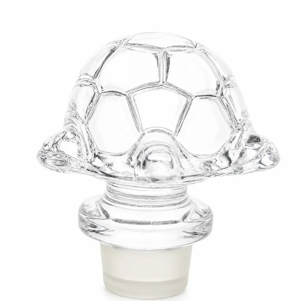 Towle Full Lead Austrian Crystal Turtle Bottle Stopper Wine Decanter Accessory
